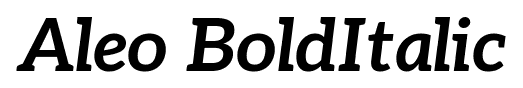 Aleo BoldItalic font